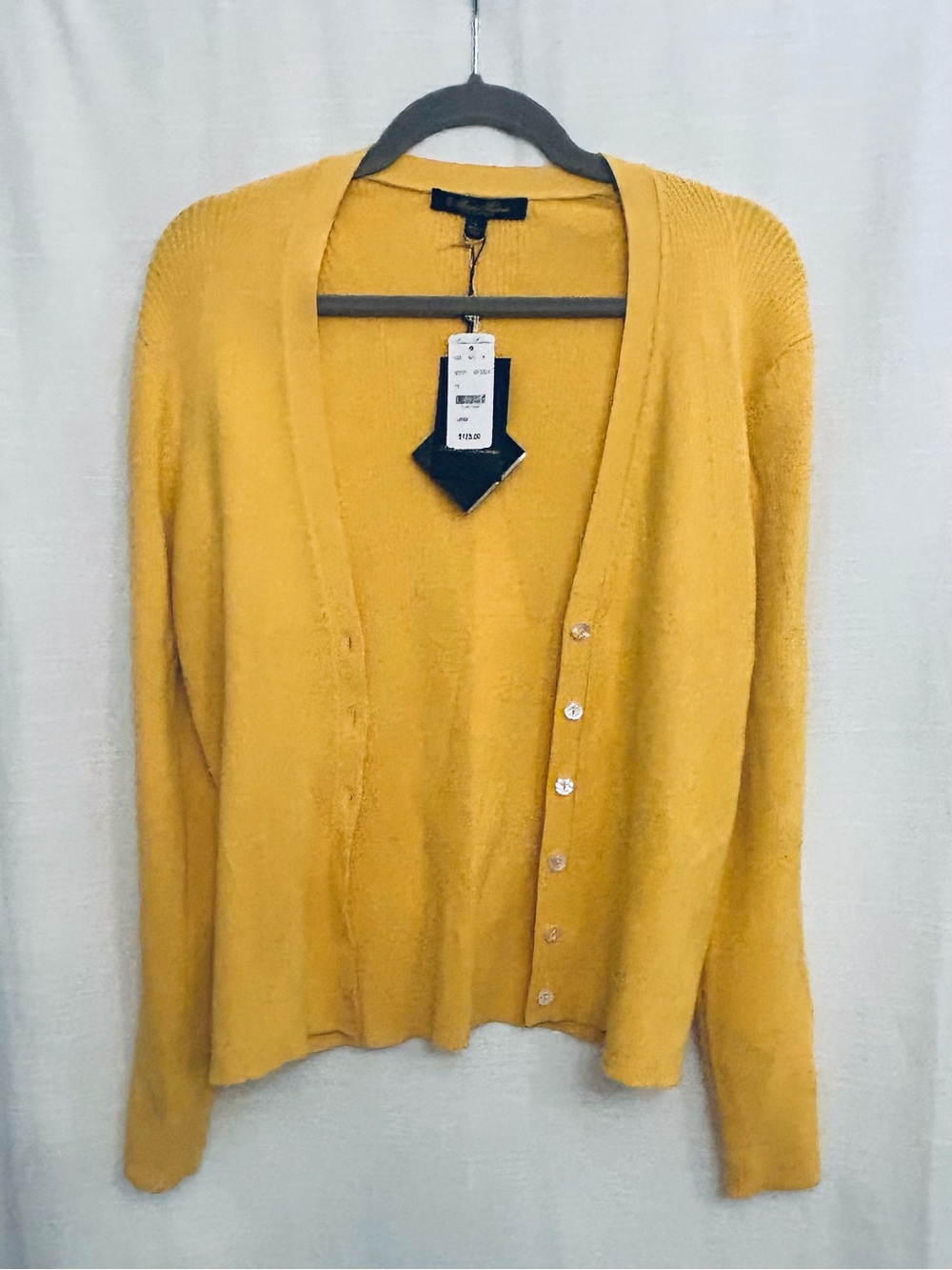 Brooks‎ Brothers NWT Women’s Yellow Button-Front Preppy Classic Cardigan Sweater